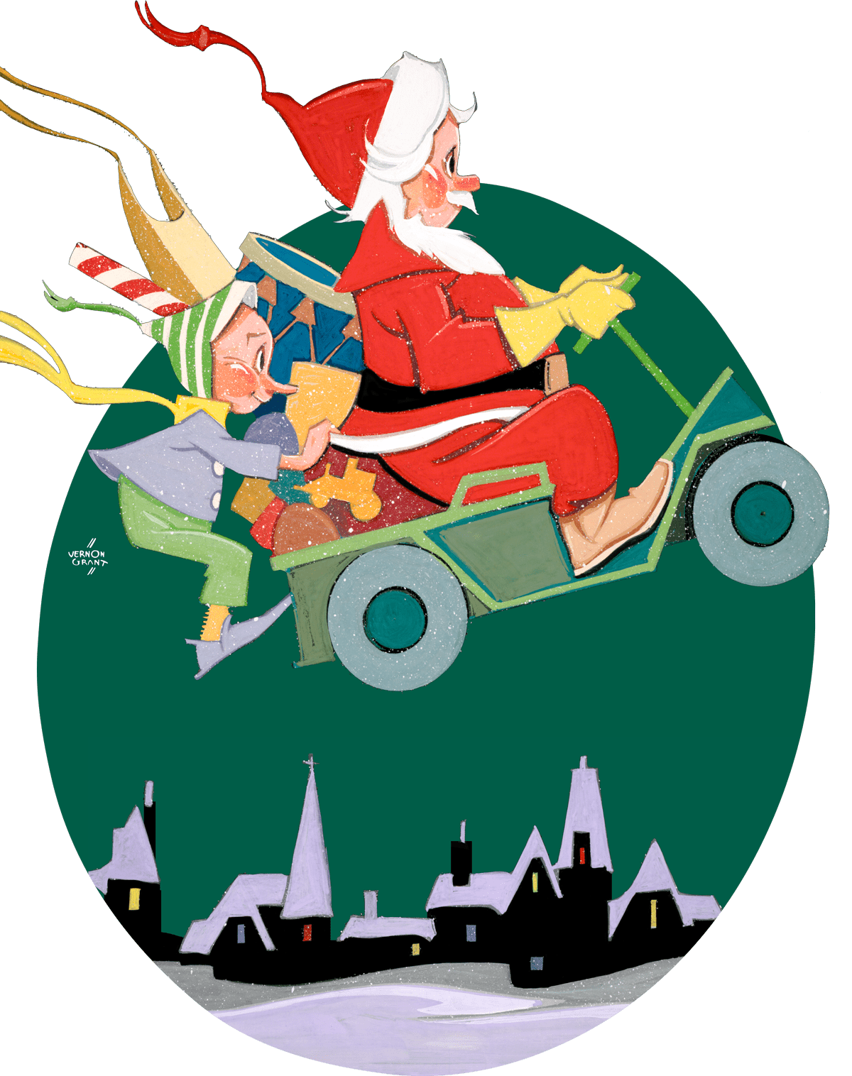 Santas-Flying-Golf-Cart